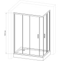 Душевой уголок Royal Bath HPD RB 8100 HPD-T 100x80