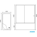 Душевой уголок Royal Bath RB 8120BP-C-L