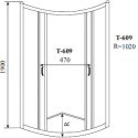 Душевой уголок Timo Altti-609 Foggy Glass 90х90 см
