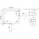 Душевой уголок Vegas Glass AFA-F 100*80 07 01 L профиль матовый хром, стекло прозрачное