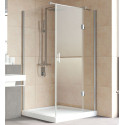 Душевой уголок Vegas Glass AFP-Fis Lux 120*100 08 01 R профиль глянцевый хром, стекло прозрачное
