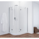 Душевой уголок Vegas Glass AFS-F 110*100 08 01 R профиль глянцевый хром, стекло прозрачное