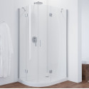 Душевой уголок Vegas Glass AFS-F 110*80 07 01 R профиль матовый хром, стекло прозрачное
