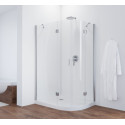 Душевой уголок Vegas Glass AFS-F 120*110 08 01 L профиль глянцевый хром, стекло прозрачное