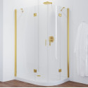 Душевой уголок Vegas Glass AFS-F 120*110 09 01 L профиль золото, стекло прозрачное