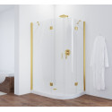 Душевой уголок Vegas Glass AFS-F 120*110 09 01 L профиль золото, стекло прозрачное