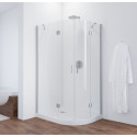 Душевой уголок Vegas Glass AFS-F 120*80 07 01 L профиль матовый хром, стекло прозрачное