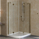 Душевой уголок Vegas Glass AFS-F Lux 100*90 05 01 R профиль бронза, стекло прозрачное