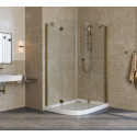 Душевой уголок Vegas Glass AFS-F Lux 120*100 05 01 R профиль бронза, стекло прозрачное
