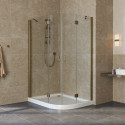 Душевой уголок Vegas Glass AFS-F Lux 120*110 05 01 L профиль бронза, стекло прозрачное