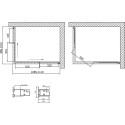 Душевой уголок Vegas Glass ZA-F 110*100 07 01 профиль матовый хром, стекло прозрачное