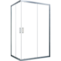 Душевой уголок Vegas Glass ZA-F Novo 100*80 07 10 профиль матовый хром, стекло сатин