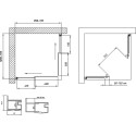 Душевой уголок Vegas Glass ZA-F Novo 110*90 07 01 профиль матовый хром. стекло прозрачное