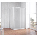 Душевой уголок Vegas Glass ZP+ZPV 110*100 01 10 профиль белый, стекло сатин