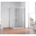 Душевой уголок Vegas Glass ZP+ZPV 110*100 07 01 профиль матовый хром, стекло прозрачное