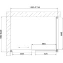 Душевой уголок Vegas Glass ZP+ZPV 110*100 07 01 профиль матовый хром, стекло прозрачное