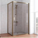 Душевой уголок Vegas Glass ZP+ZPV 110*80 05 05 профиль бронза, стекло бронза