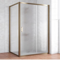 Душевой уголок Vegas Glass ZP+ZPV 130*100 05 02 профиль бронза, стекло шиншилла