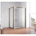 Душевой уголок Vegas Glass ZP+ZPV 130*100 05 02 профиль бронза, стекло шиншилла