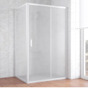 Душевой уголок Vegas Glass ZP+ZPV 130*70 01 10 профиль белый, стекло сатин