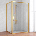 Душевой уголок Vegas Glass ZP+ZPV 130*90 09 01 профиль золото, стекло прозрачное