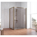 Душевой уголок Vegas Glass ZP+ZPV 140*100 05 05 профиль бронза, стекло бронза