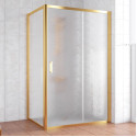 Душевой уголок Vegas Glass ZP+ZPV 140*70 09 02 профиль золото, стекло шиншилла