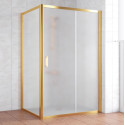 Душевой уголок Vegas Glass ZP+ZPV 140*90 09 10 профиль золото, стекло сатин