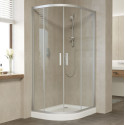 Душевой уголок Vegas Glass ZS-F 100*80 07 01 профиль матовый хром, стекло прозрачное