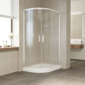 Душевой уголок Vegas Glass ZS-F 100*90 01 02 профиль белый, стекло шиншилла