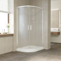 Душевой уголок Vegas Glass ZS-F 100*90 01 10 профиль белый, стекло сатин