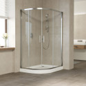 Душевой уголок Vegas Glass ZS-F 120*100 08 01 профиль глянцевый хром, стекло прозрачное