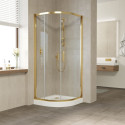 Душевой уголок Vegas Glass ZS 90 09 01 профиль золото, стекло прозрачное