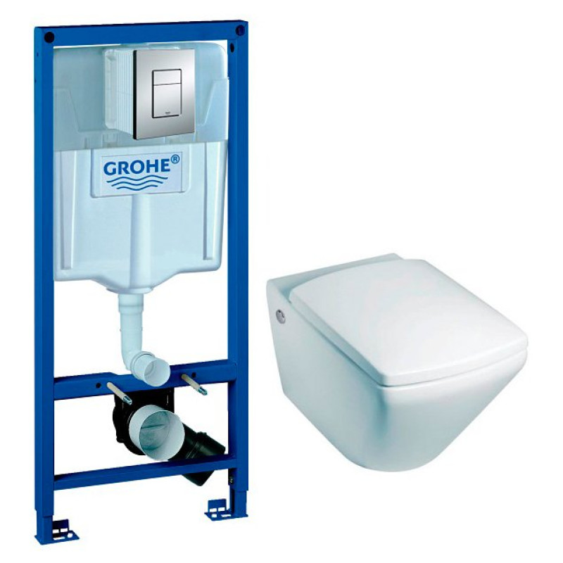 Комплект Jacob Delafon Escale E1306 + Система инсталляции для унитазов Grohe Rapid SL