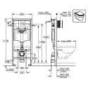 Комплект Jacob Delafon Escale E1306 + Система инсталляции для унитазов Grohe Rapid SL