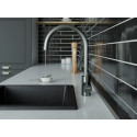 Комплект  Мойка кухонная Granula GR-4451 черный + Смеситель STWORKI by Damixa Stworki HSTW07200 для кухонной мойки, никель