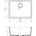 Комплект  Мойка кухонная Omoikiri Kata 54-U-BL черная + Смеситель Omoikiri Nagano BN для кухонной мойки