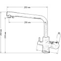 Комплект  Мойка кухонная Seaman Eco Roma SMR-5050A без отверстий + Смеситель Seaman Barcelone SSL-5384 Water для кухонной мойки + Измельчитель отходов