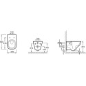 Комплект  Система инсталляции для унитазов Geberit Duofix Delta 458.124.21.1 3 в 1 с кнопкой смыва + чаша для унитаза подвесного Jacob Delafon Struktura EDE102-00 + крышка-с