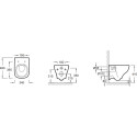 Комплект  Система инсталляции для унитазов Grohe Rapid SL 38750001 4 в 1 с кнопкой смыва + Чаша для унитаза подвесного Jacob Delafon Struktura EDF102-