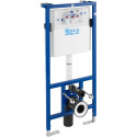 Комплект  Система инсталляции для унитазов Roca DUPLO WC 890090020 + Кнопка смыва Roca PL1 Dual хром + Крышка-сиденье Roca Meridian 8012AC004 с микрол