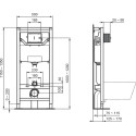 Комплект Унитаз подвесной Bien Dor с биде + Система инсталляции для унитазов Ideal Standard ProSys с кнопкой цвета хром