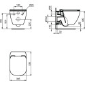 Комплект Унитаз подвесной Ideal Standard Tesi T354601 + Система инсталляции Ideal Standard Prosys Frame 120 M R020467 + Кнопка смыва R0121AA хром