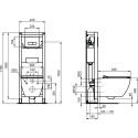 Комплект Унитаз подвесной Ideal Standard Tesi T354601 + Система инсталляции Ideal Standard Prosys Frame 120 M R020467 + Кнопка смыва R0121AA хром