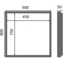 Люк настенный Люкер К 80x50