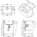 Мойка кухонная Alveus Quadrix Granital 50 steel