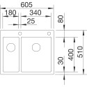 Мойка кухонная Blanco Claron 340/180-IF/А клапан-автомат