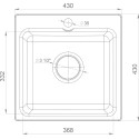 Мойка кухонная GranFest Smart SM 430 песочный