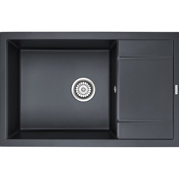 Мойка кухонная Paulmark PM317850-BLM черный металлик