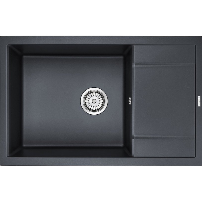 Мойка кухонная Paulmark PM317850-BLM черный металлик